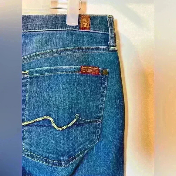 7 For All Mankind Jeans cropped gwenevere women’s size 30 - Picture 4 of 6